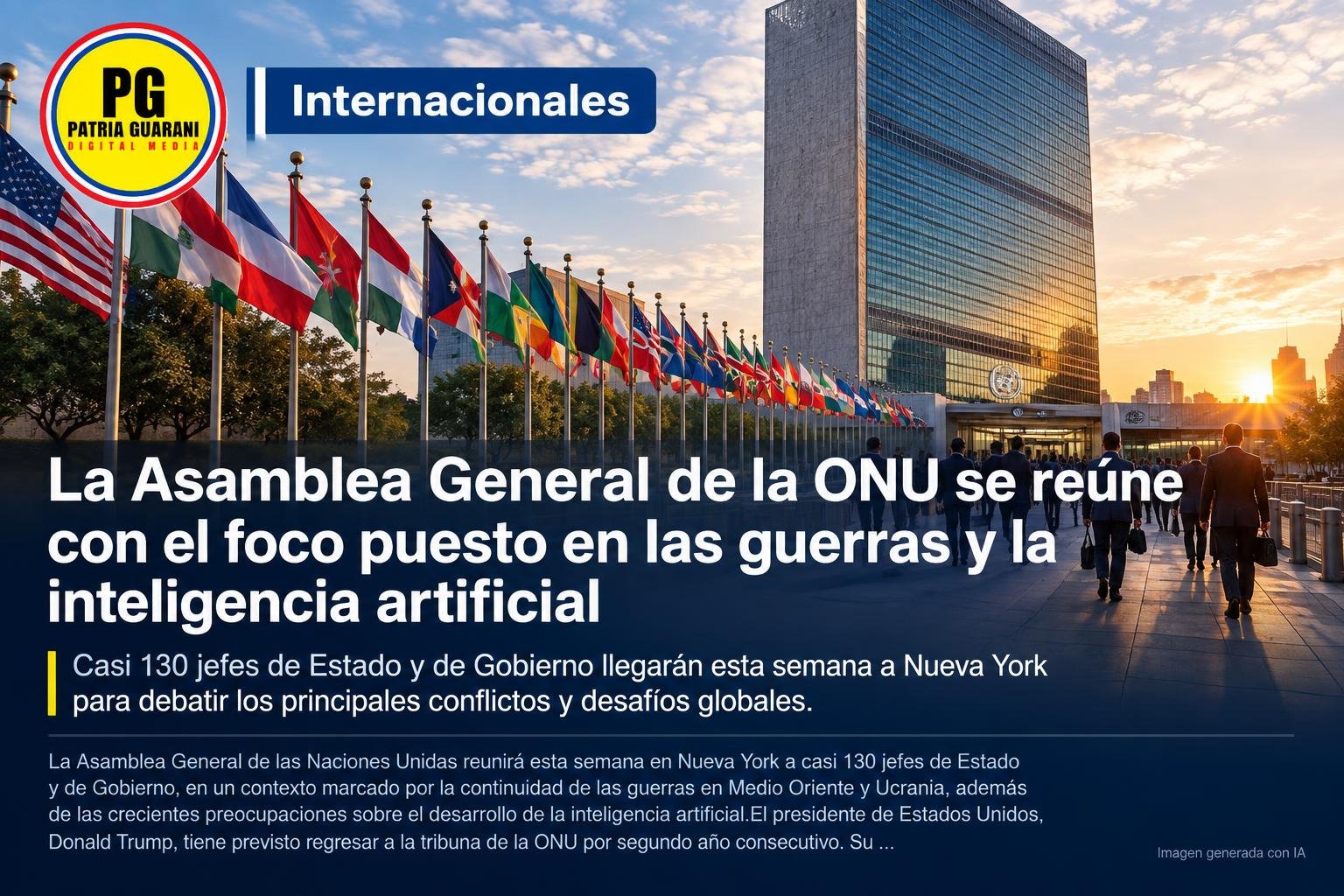 La Asamblea General de la ONU se reúne con el foco puesto en las guerras y la inteligencia artificial