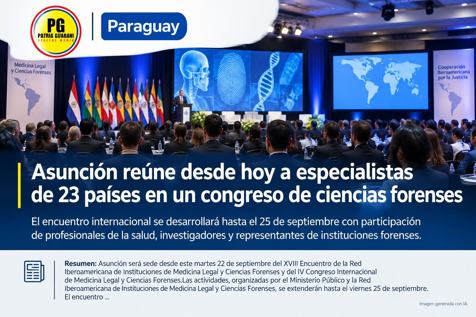 Asunción reúne desde hoy a especialistas de 23 países en un congreso de ciencias forenses