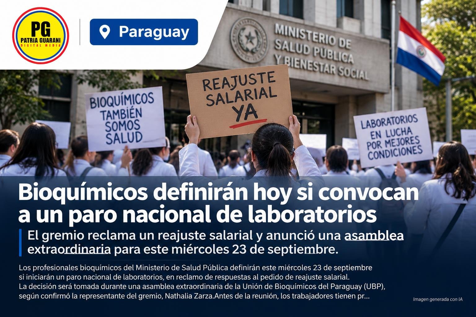 Bioquímicos definirán hoy si convocan a un paro nacional de laboratorios