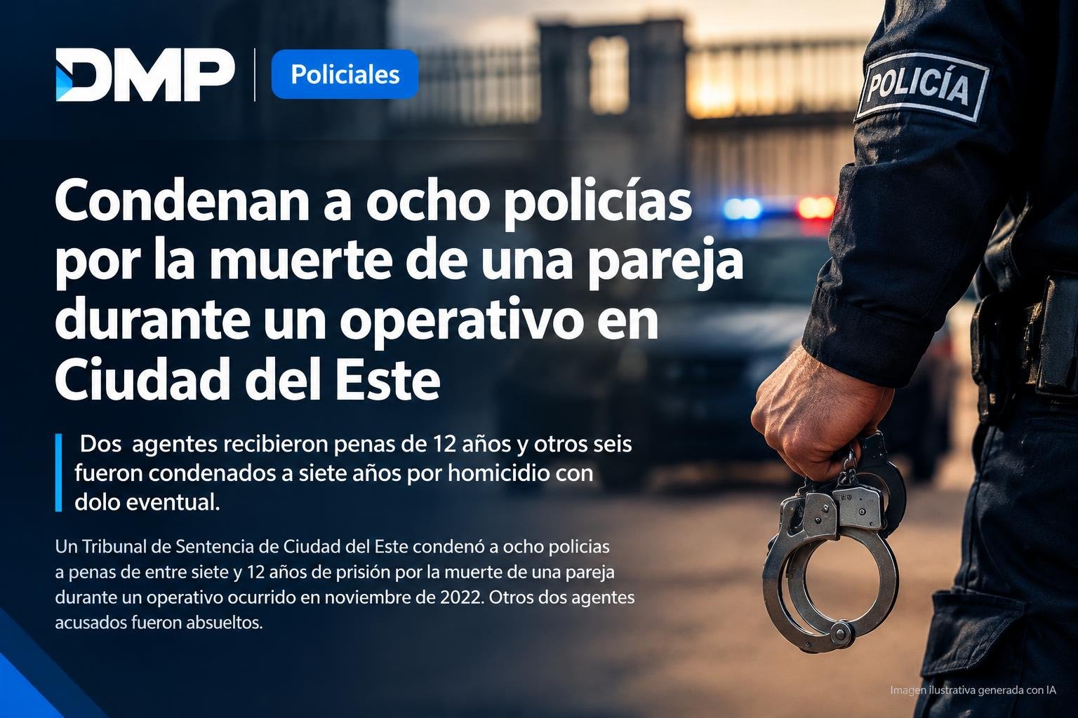 Condenan a ocho policías por la muerte de una pareja durante un operativo en Ciudad del Este