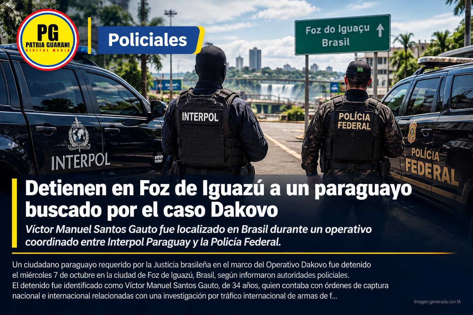 Detienen en Foz de Iguazú a un paraguayo buscado por el caso Dakovo