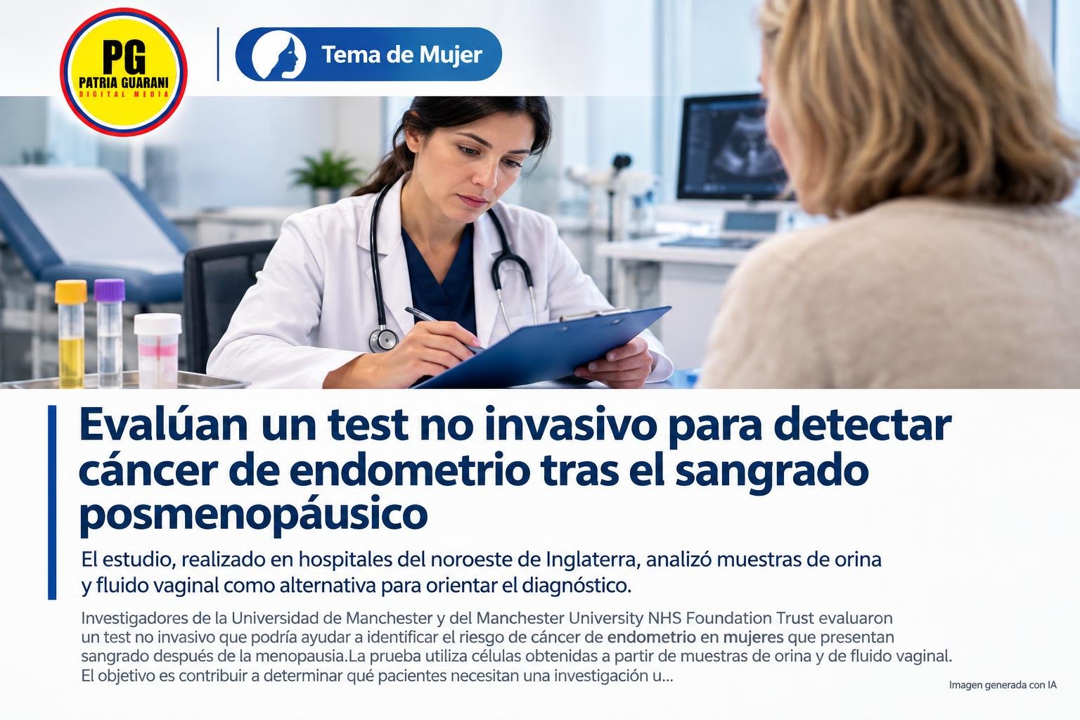 Evalúan un test no invasivo para detectar cáncer de endometrio tras el sangrado posmenopáusico