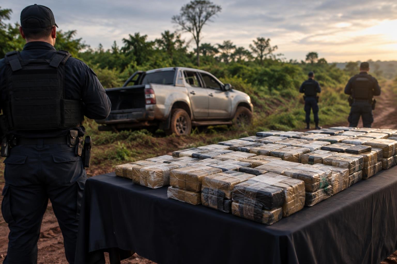 Incautan más de una tonelada de marihuana tras una persecución en Canindeyú