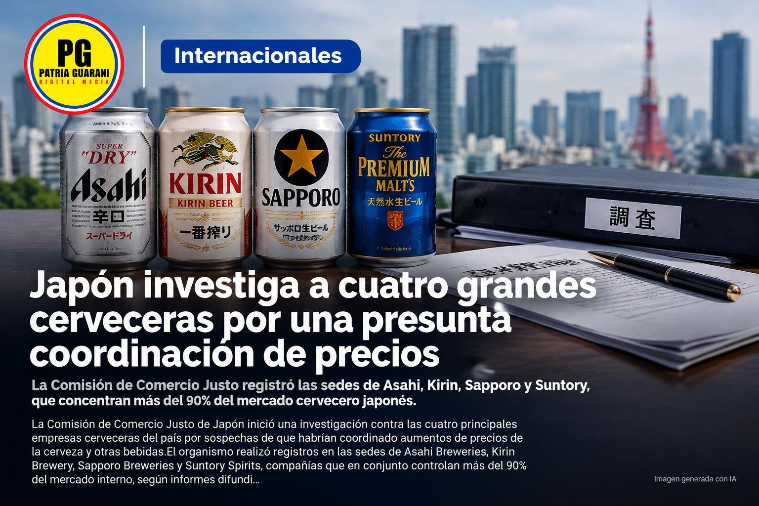 Japón investiga a cuatro grandes cerveceras por una presunta coordinación de precios