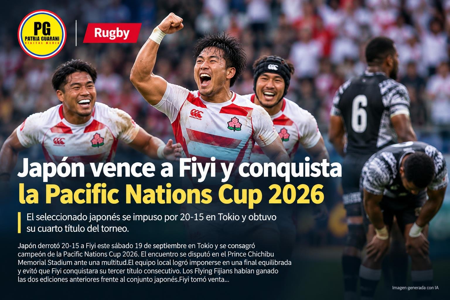 Japón vence a Fiyi y conquista la Pacific Nations Cup 2026