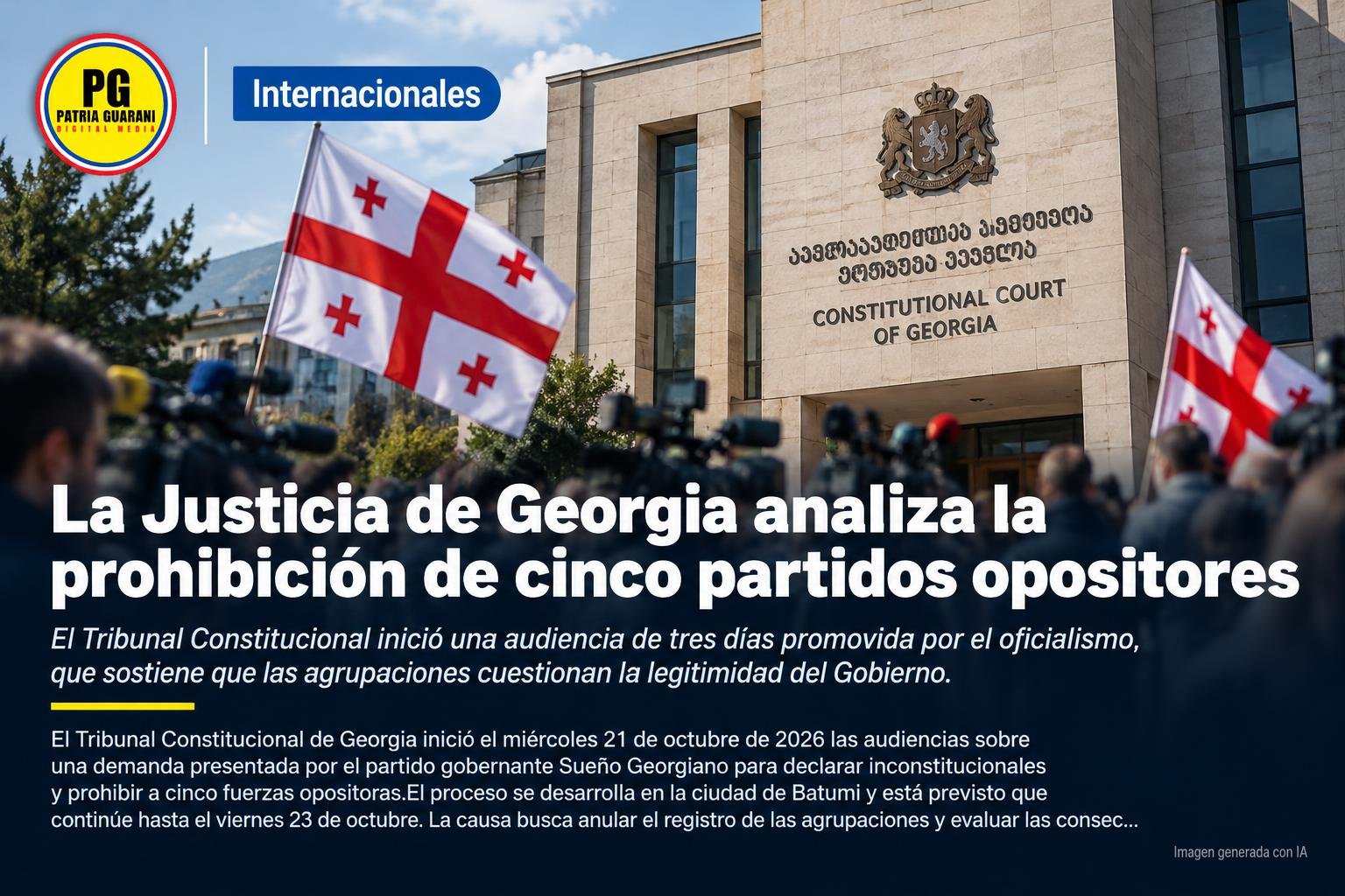 La Justicia de Georgia analiza la prohibición de cinco partidos opositores