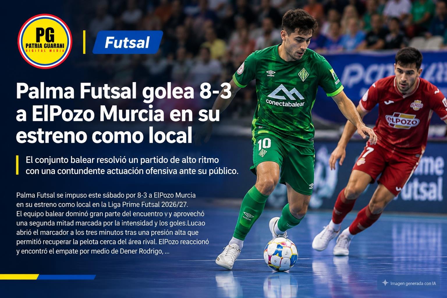 Palma Futsal golea 8-3 a ElPozo Murcia en su estreno como local