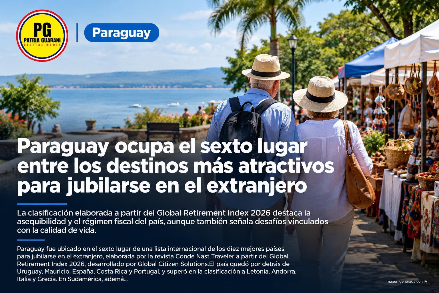 Paraguay ocupa el sexto lugar entre los destinos más atractivos para jubilarse en el extranjero