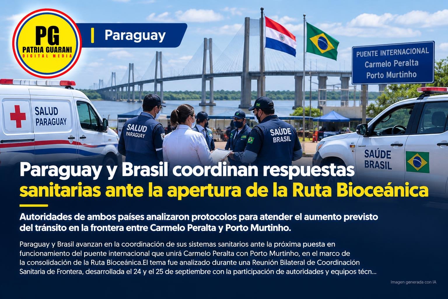 Paraguay y Brasil coordinan respuestas sanitarias ante la apertura de la Ruta Bioceánica
