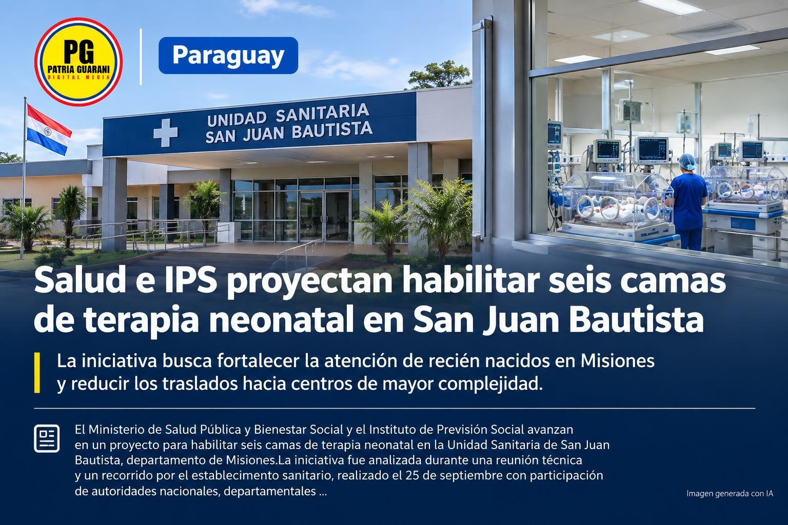 Salud e IPS proyectan habilitar seis camas de terapia neonatal en San Juan Bautista