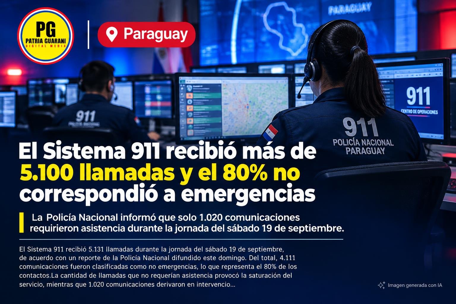 El Sistema 911 recibió más de 5.100 llamadas y el 80% no correspondió a emergencias
